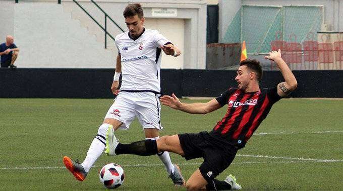 El jugador del Ceuta Juanito, durante un encuentro (PEPE SEGURA)