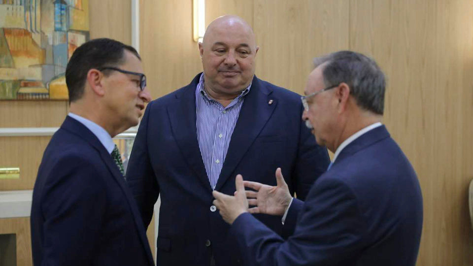 Manzano, Cecchi y Vivas, durante la reunión (CEDIDA)