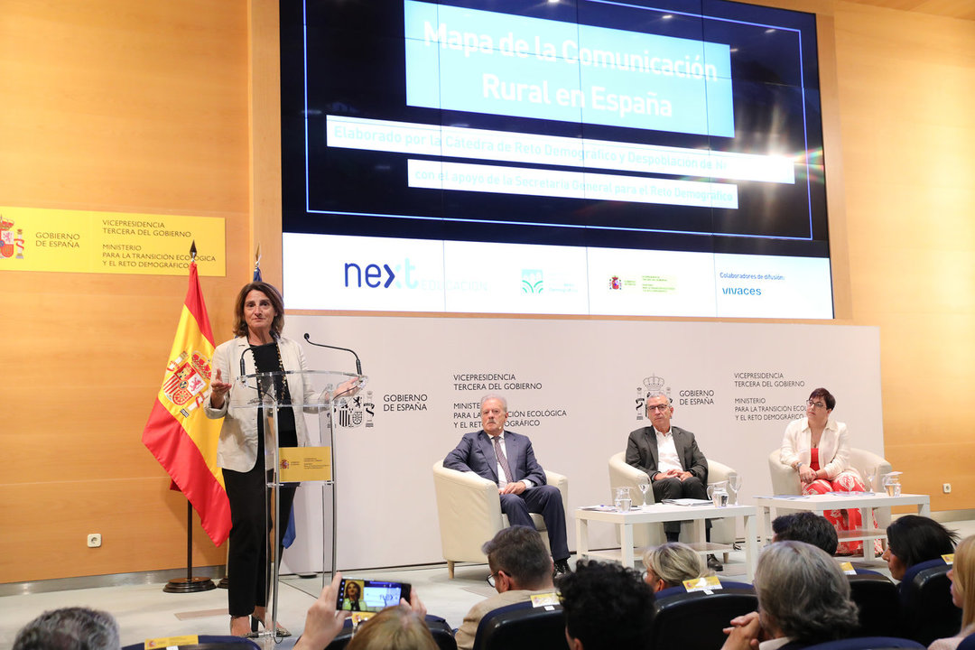 Foto. Teresa Ribera, Manuel Campo Vidal, Francesc Boya y Camino Cabañas