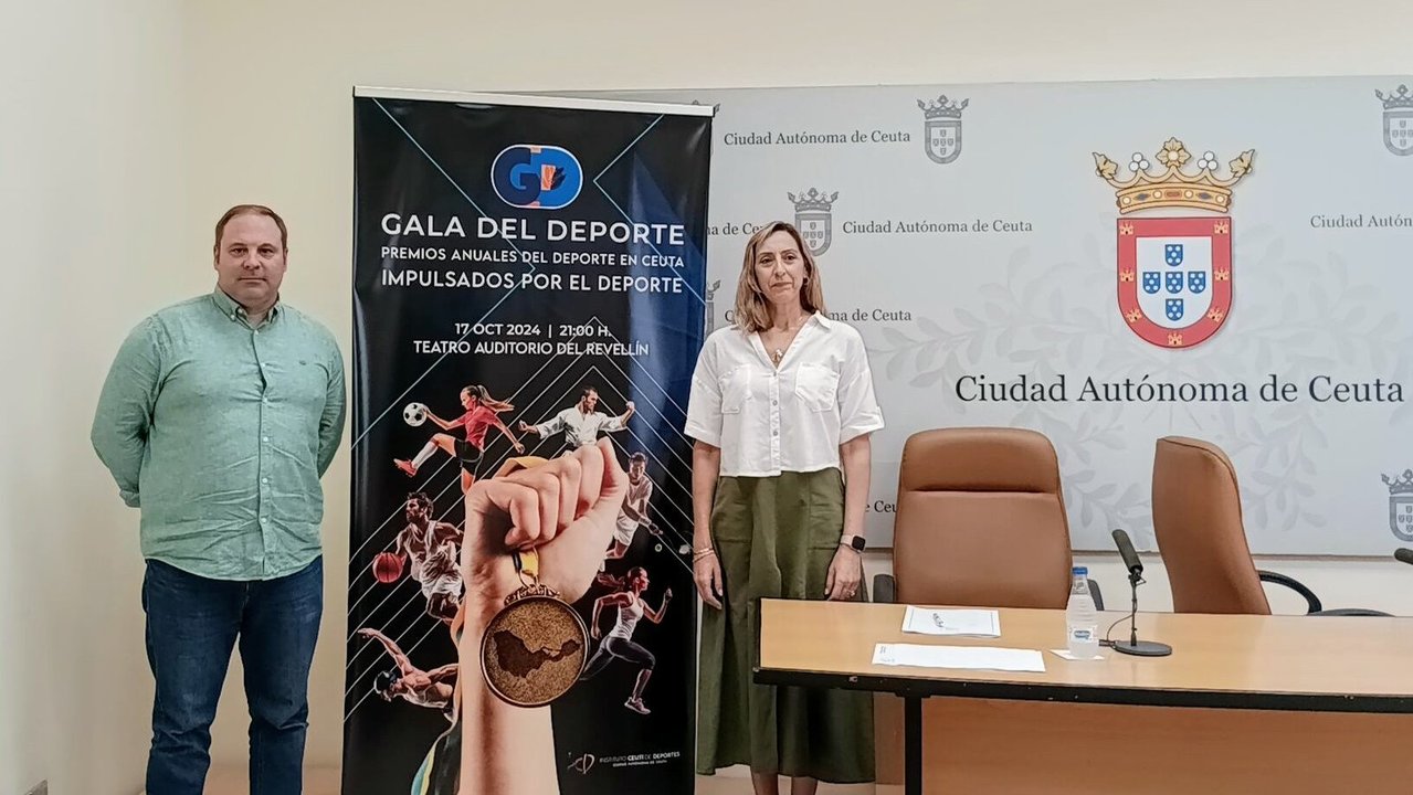 Sergio Aguilera y Araceli García ha presentado la Gala del Deporte de Ceuta, que esta edición ser de carácter bienal (S.I.)