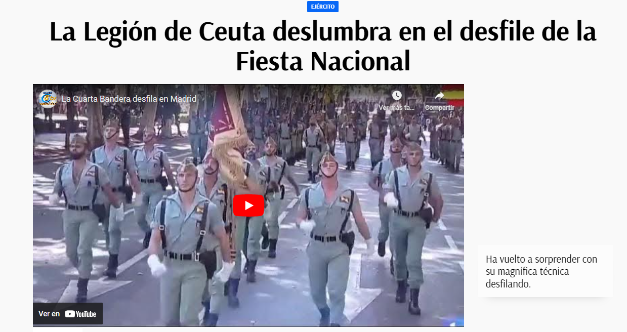 3. La Legión de Ceuta deslumbra en el desfile de la Fiesta Nacional